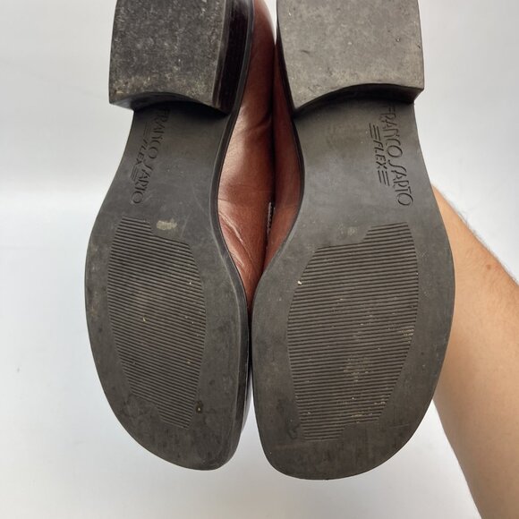 Franco Sarto Shoes Womens 7M Bocca Casual Loafers Comfort Brown Leather Slip On - Picture 8 of 16